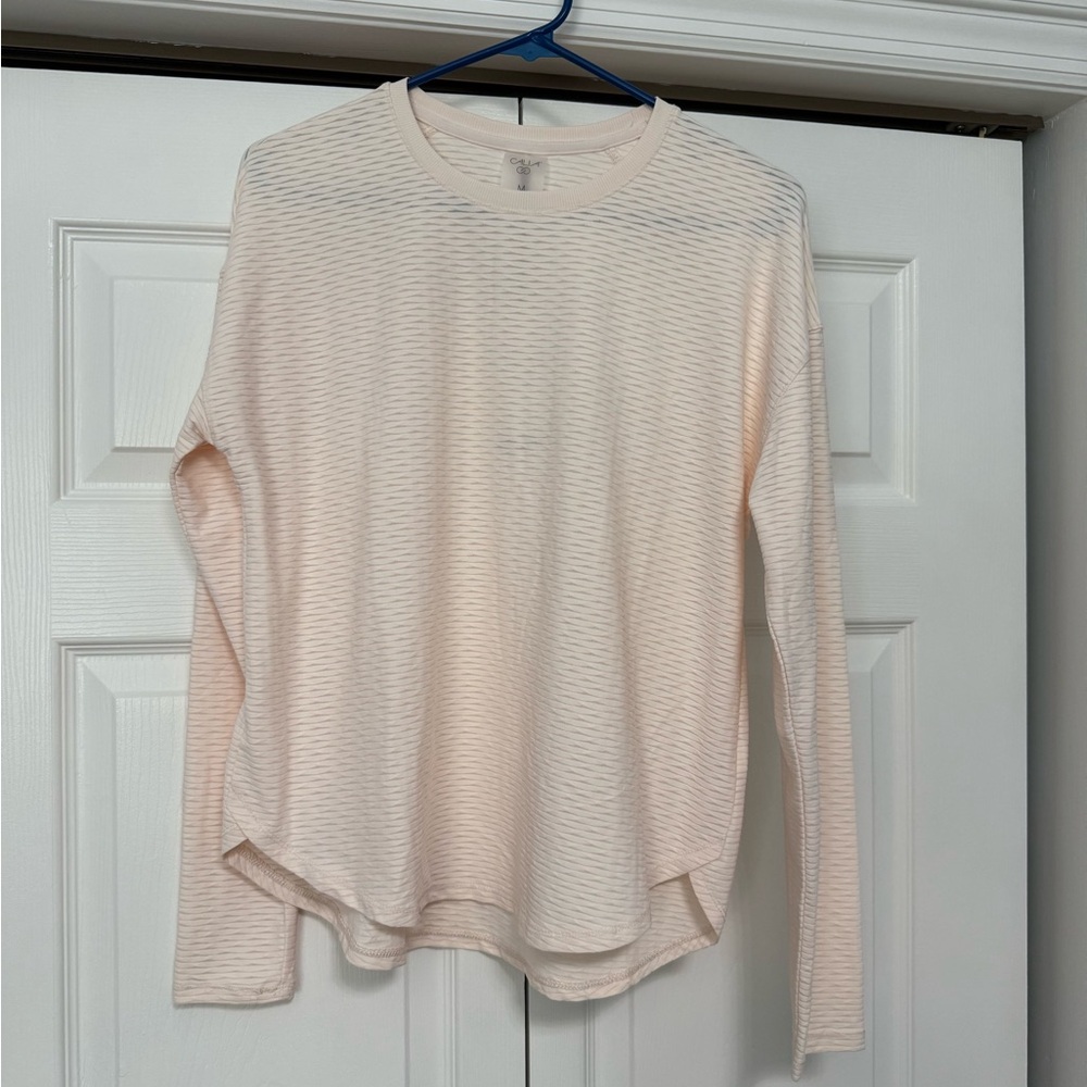 CALIA Pink Long Sleeve Relaxed Fit Athletic Top